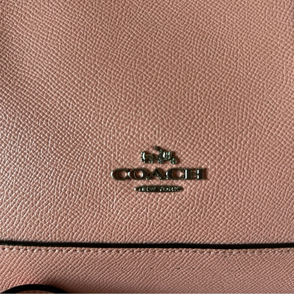 Coach Pink Leather Dome Satchel with Removable Strap and Top Handles - Picture 2 of 9